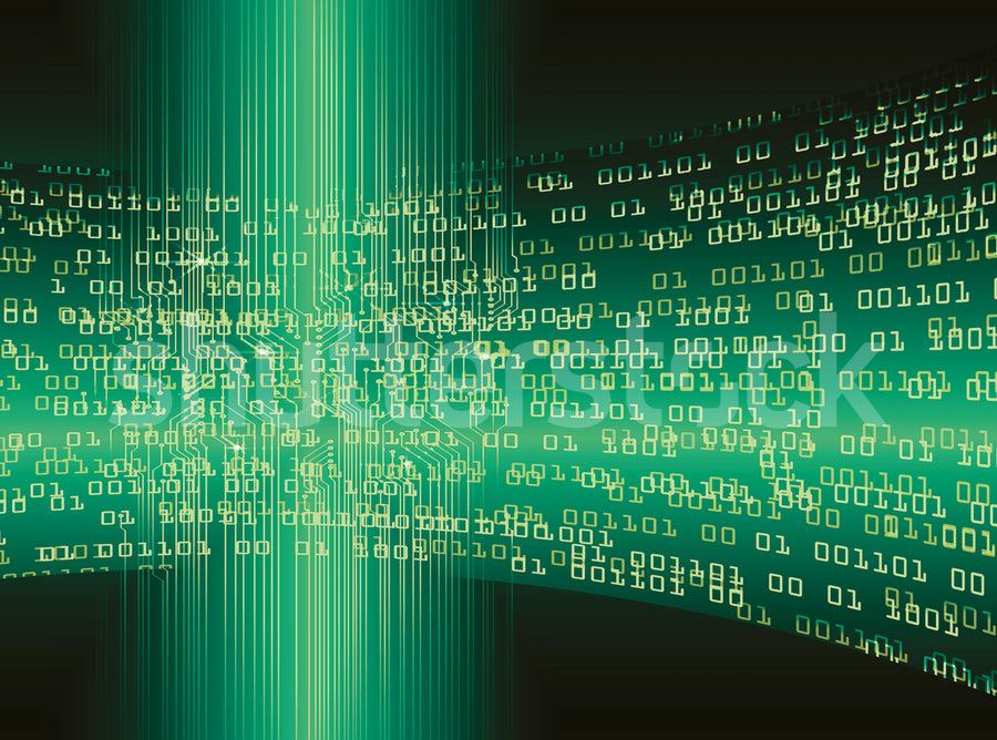 Code, Green Mural Wallpaper