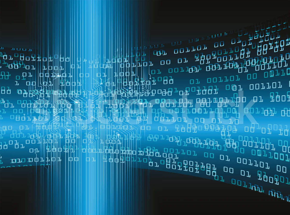 Code, Blue Mural Wallpaper - pure wallpaper artwork