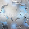 Hexagon, Gray Mural Wallpaper - pure wallpaper artwork
