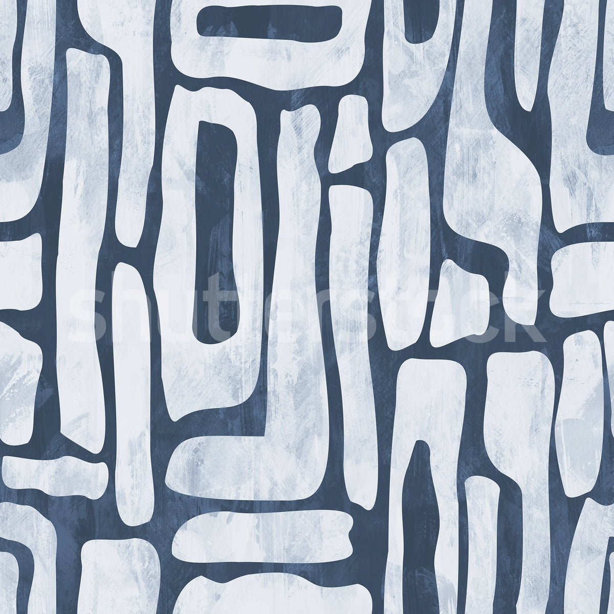 Aesthetic Shapes, Blue Mural Wallpaper - pure wallpaper artwork