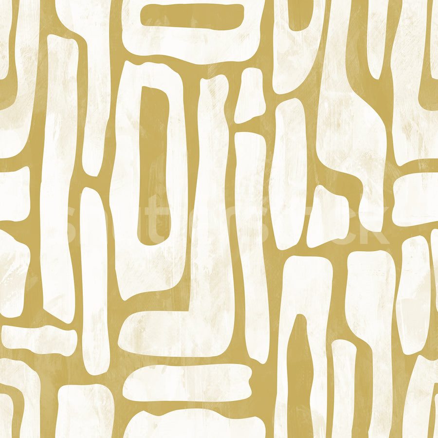 Aesthetic Shapes, Yellow Mural Wallpaper