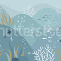 Sea Landscape, Ocean Blue Mural Wallpaper - pure wallpaper artwork