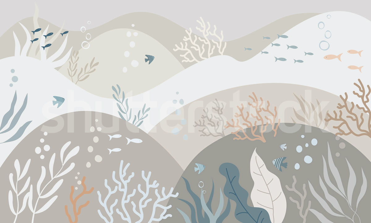 Sea Hills, Sand Beige Mural Wallpaper - pure wallpaper artwork