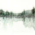 Watercolor Landscape, Forest Green Mural Wallpaper - pure wallpaper artwork