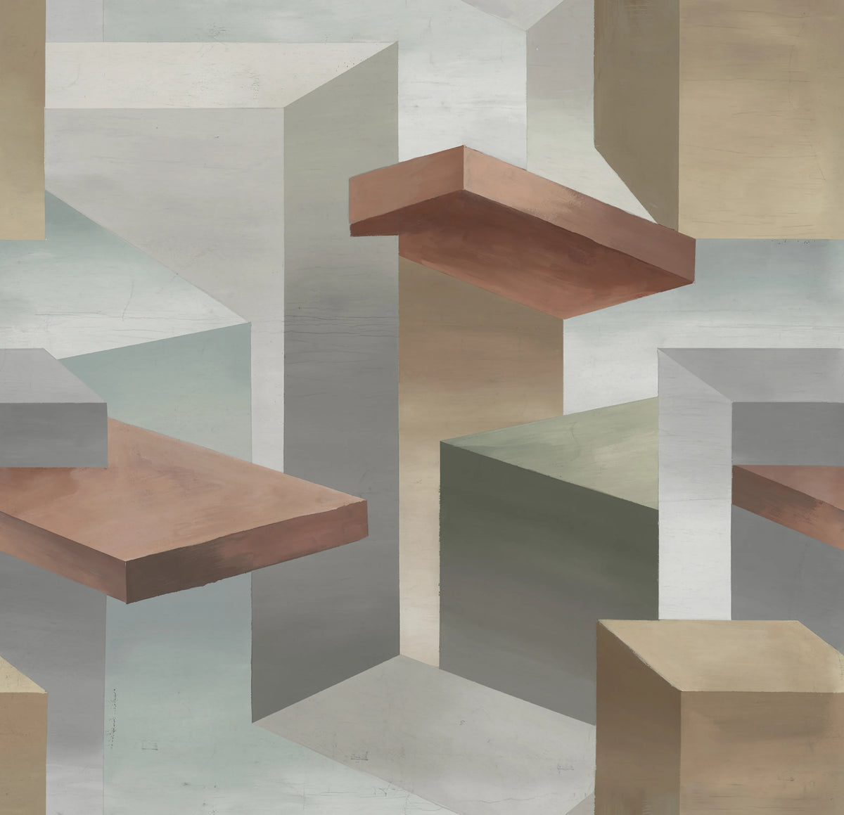 Geometrics, Beige Mural Wallpaper - pure wallpaper artwork