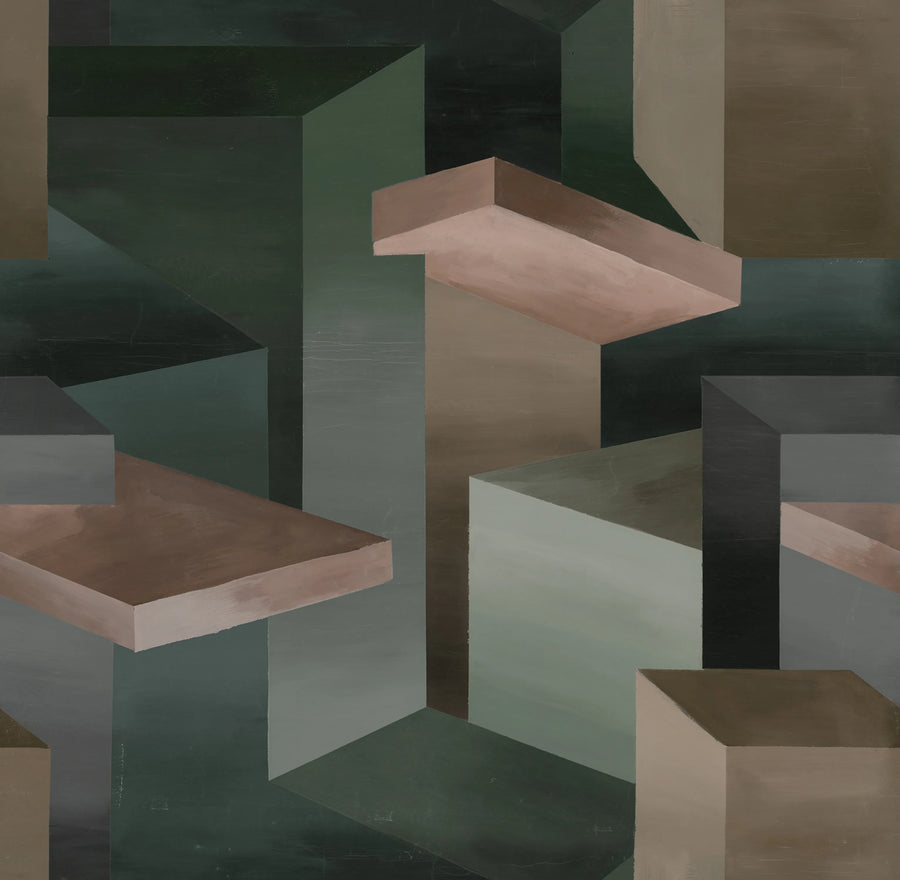Geometrics, Dark Mural Wallpaper