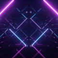 Neon Beams, Midnight Mural Wallpaper - pure wallpaper artwork