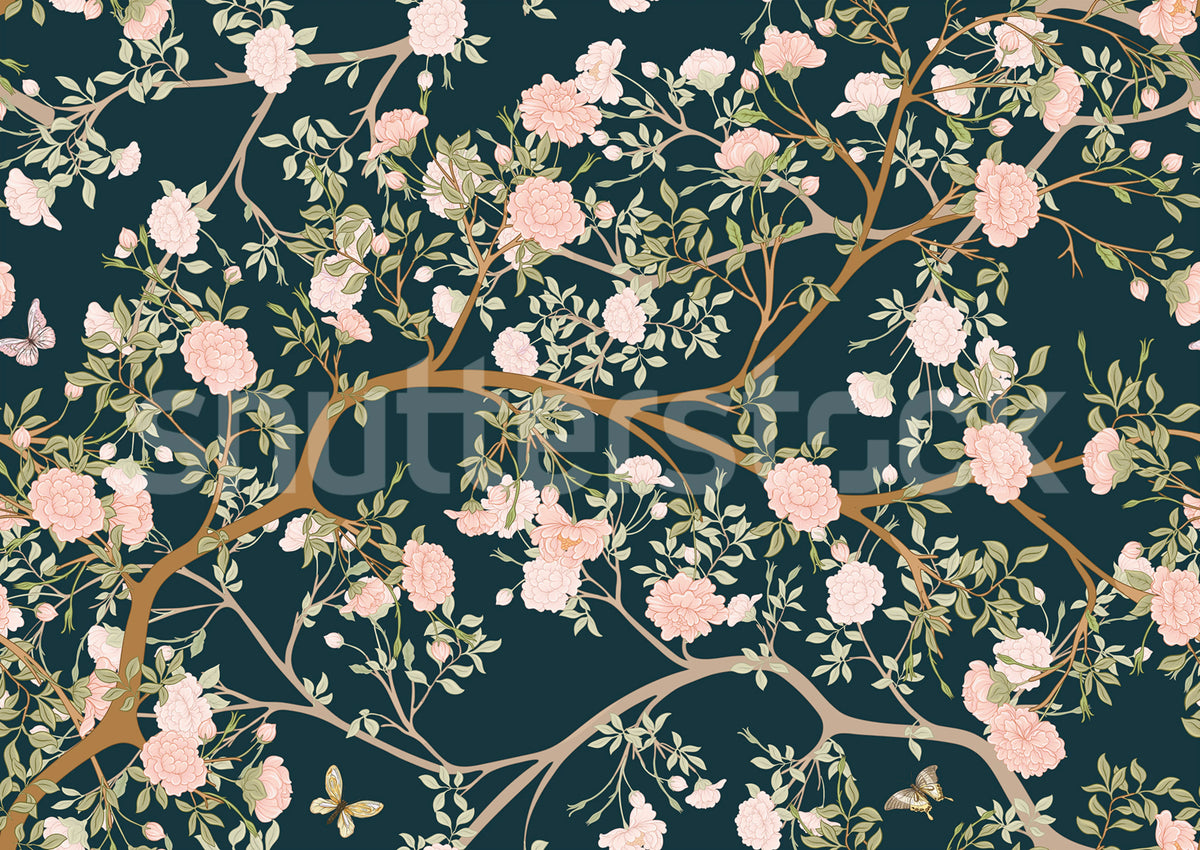 Japanese Garden, Night Mural Wallpaper - pure wallpaper artwork