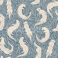 Cute Otters, Blue Mural Wallpaper - pure wallpaper artwork