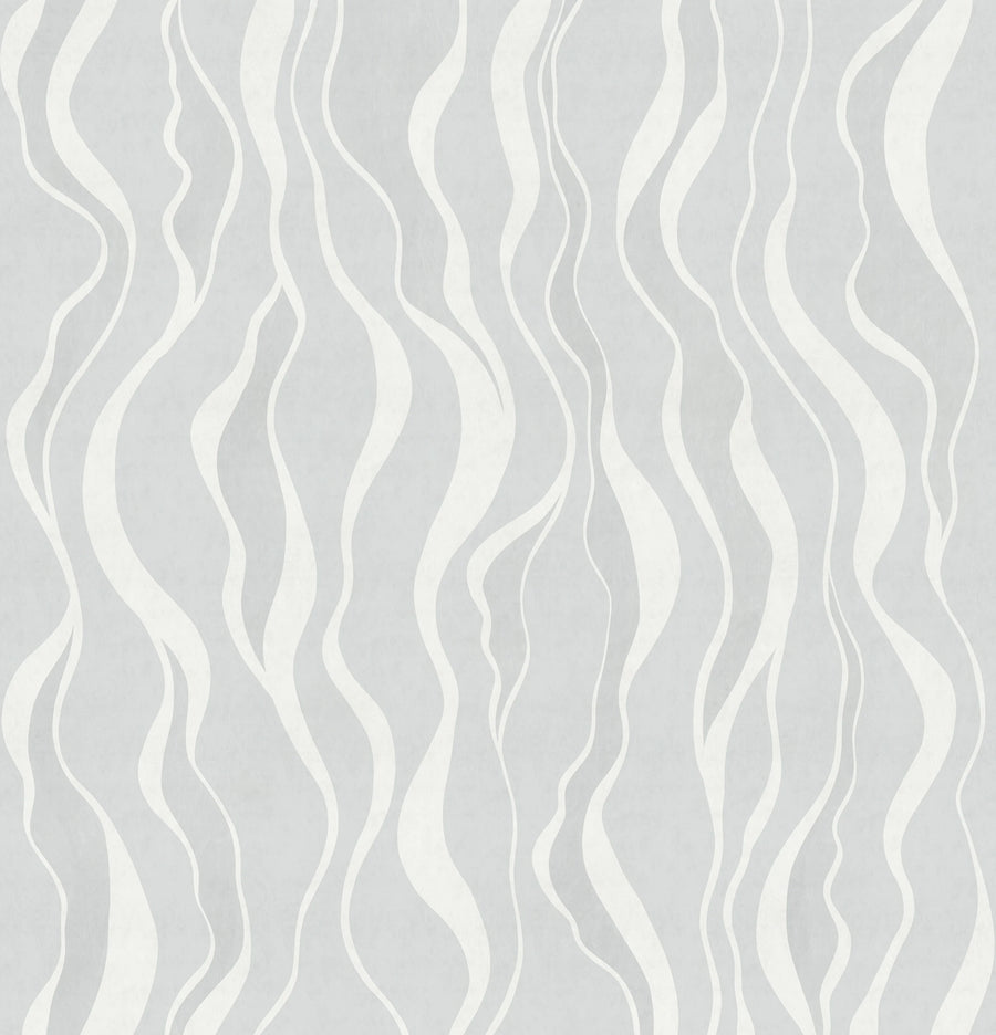 Gentle Lines, Blue Mural Wallpaper