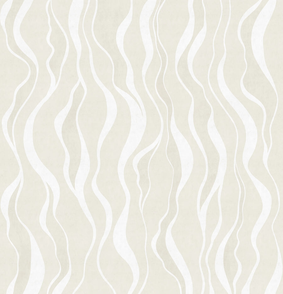 Gentle Lines, Beige Mural Wallpaper
