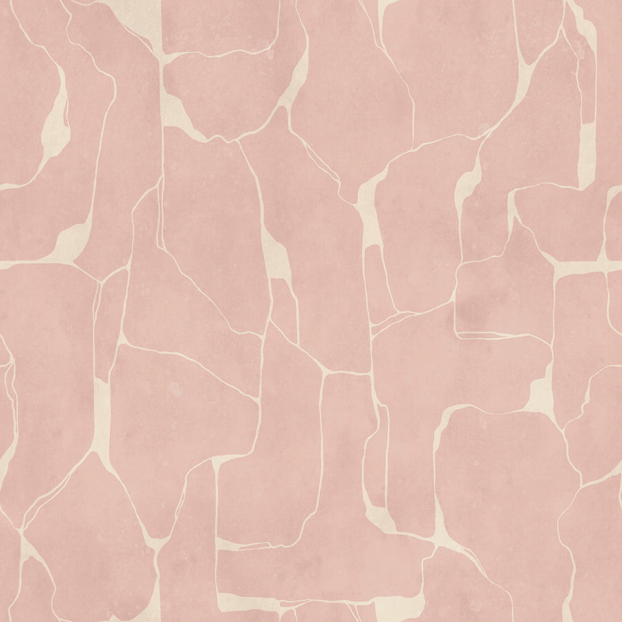 Linear Flow, Pink Mural Wallpaper