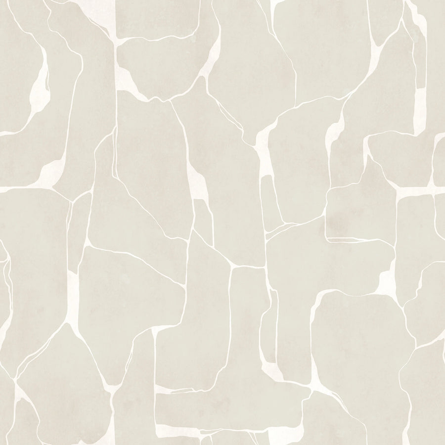 Linear Flow, Beige Mural Wallpaper