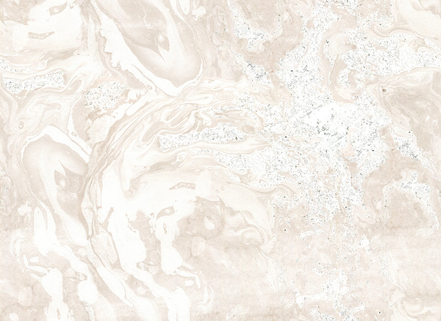 Marble Flow, Beige Mural Wallpaper