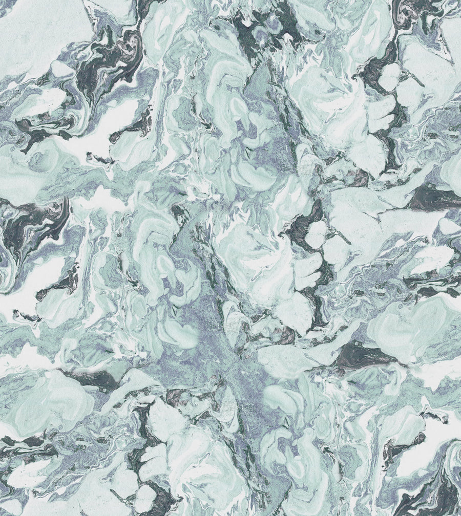 Stone Marble, Blue Mural Wallpaper