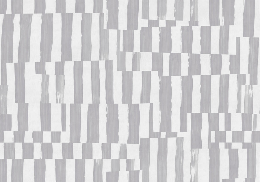 Broken Stripes, Gray Mural Wallpaper