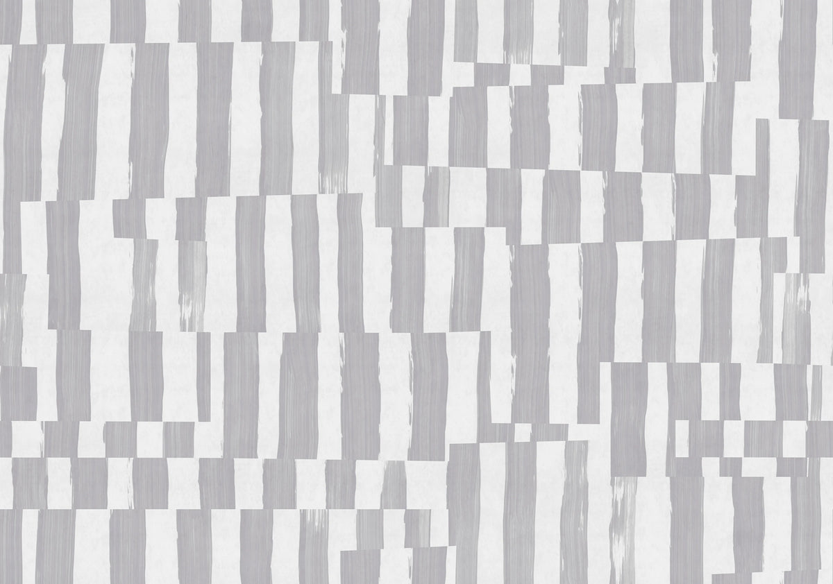 Broken Stripes, Gray Mural Wallpaper - pure wallpaper artwork