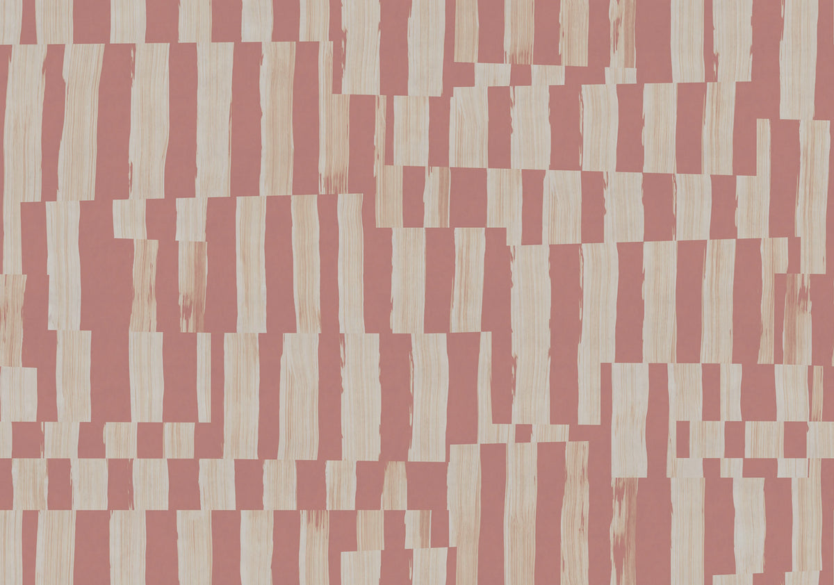 Broken Stripes, Pink Mural Wallpaper - pure wallpaper artwork
