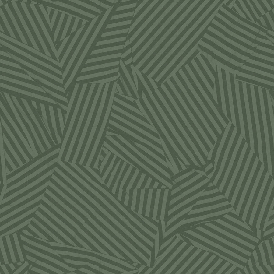 Abstract Weave, Green Mural Wallpaper