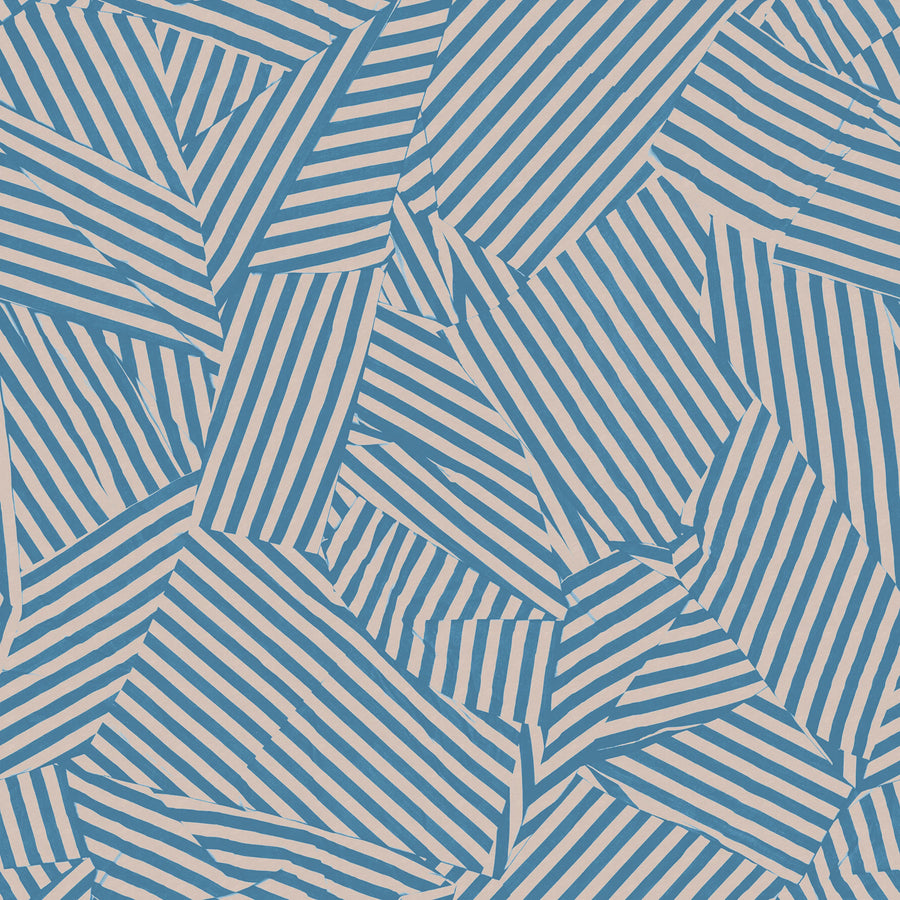 Abstract Weave, Blue Mural Wallpaper