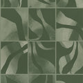 Floating Tiles, Dark Green Mural Wallpaper - pure wallpaper artwork