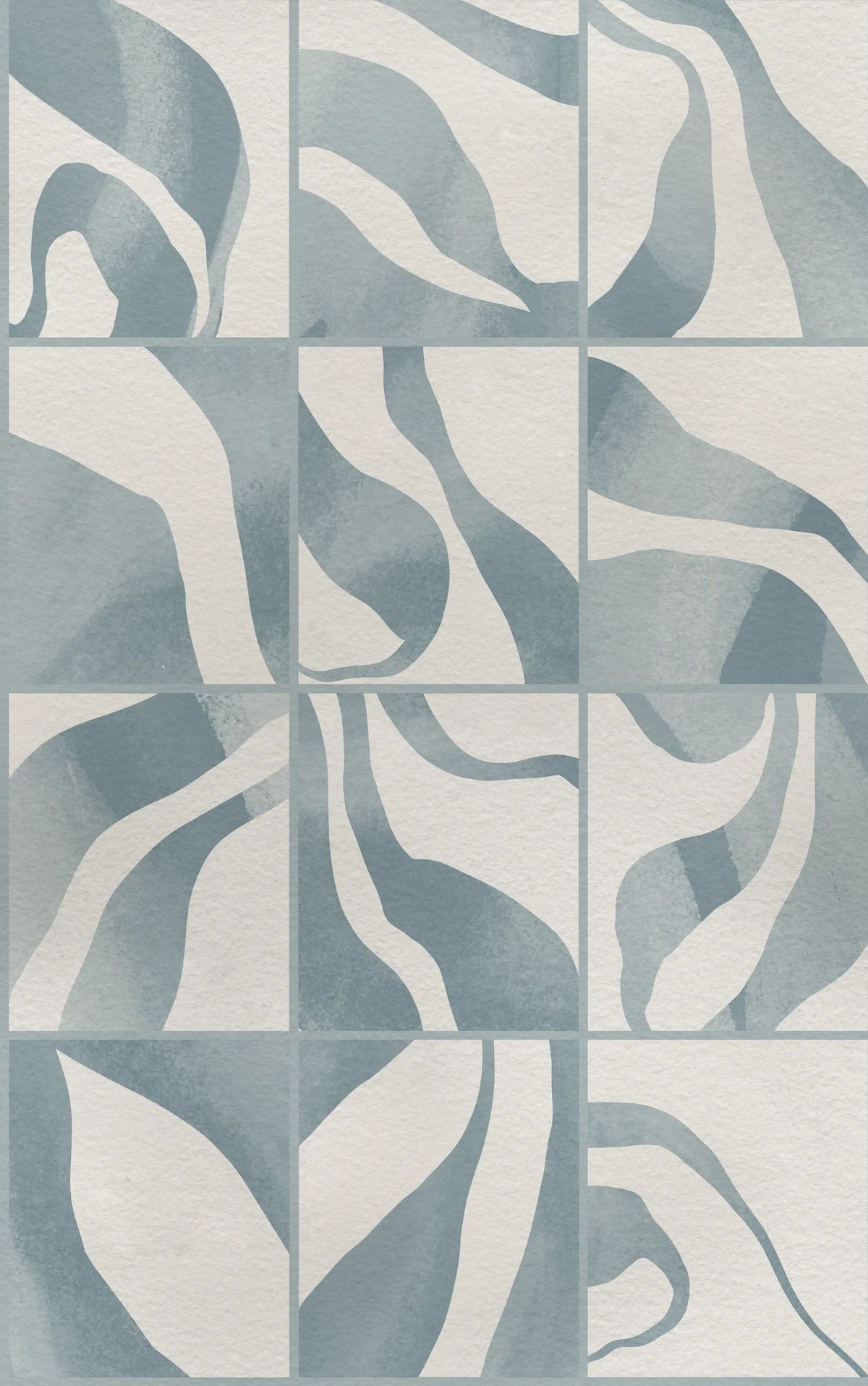 Floating Tiles, Blue Mural Wallpaper - pure wallpaper artwork
