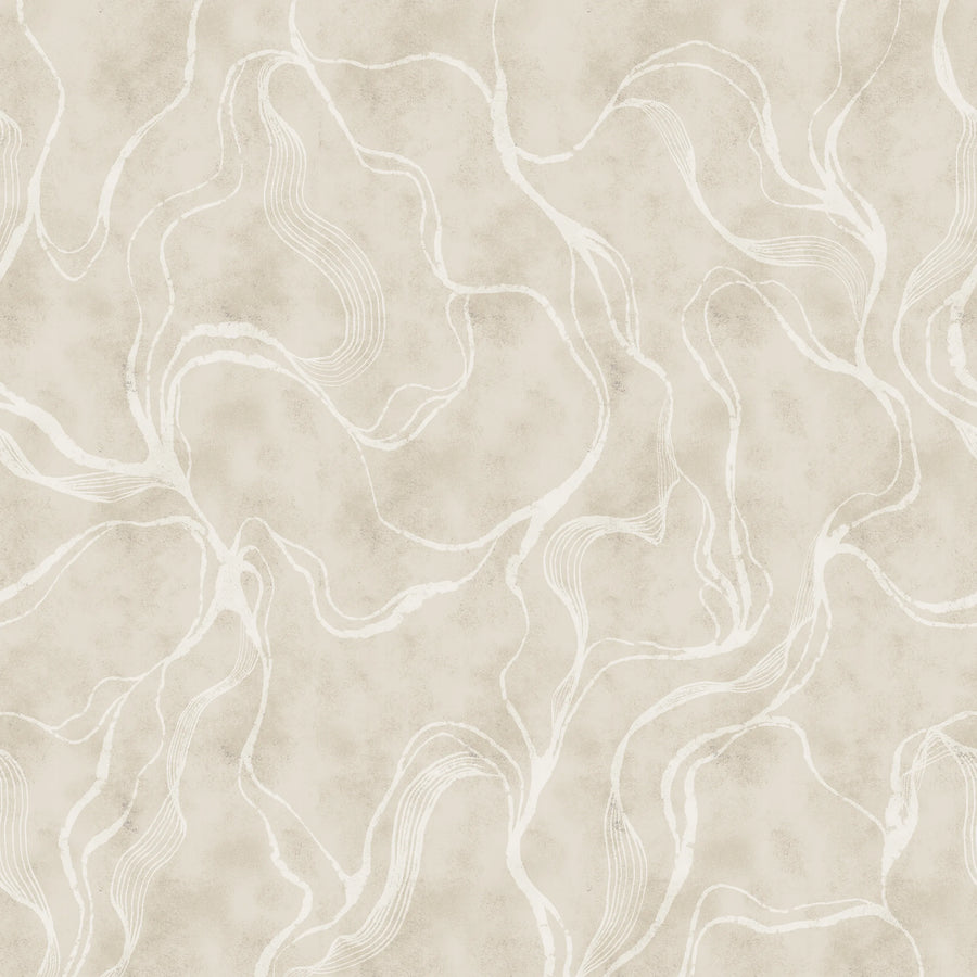 Soft Curve, Beige Mural Wallpaper