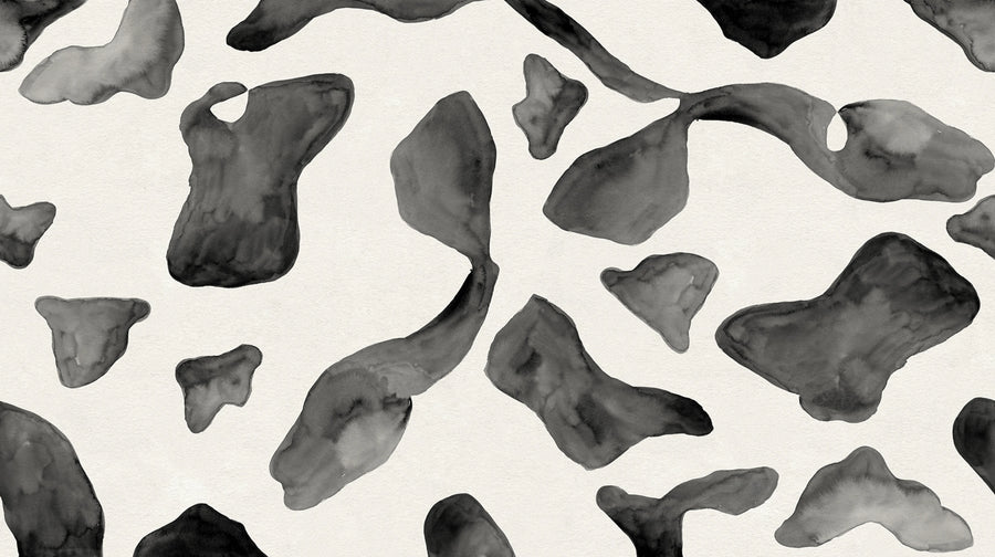 Abstract Motifs, Black & White Mural Wallpaper