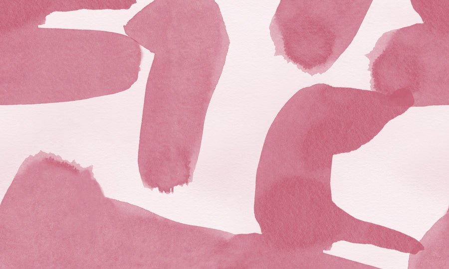 Wiggle Shapes, Pink Mural Wallpaper
