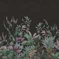 Jungle Meadow, Black Mural Wallpaper - pure wallpaper artwork