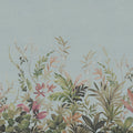 Jungle Meadow, Blue Mural Wallpaper - pure wallpaper artwork