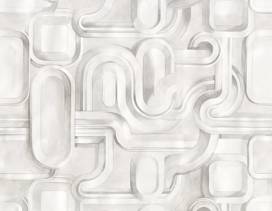 Abstract Path, Gray Mural Wallpaper