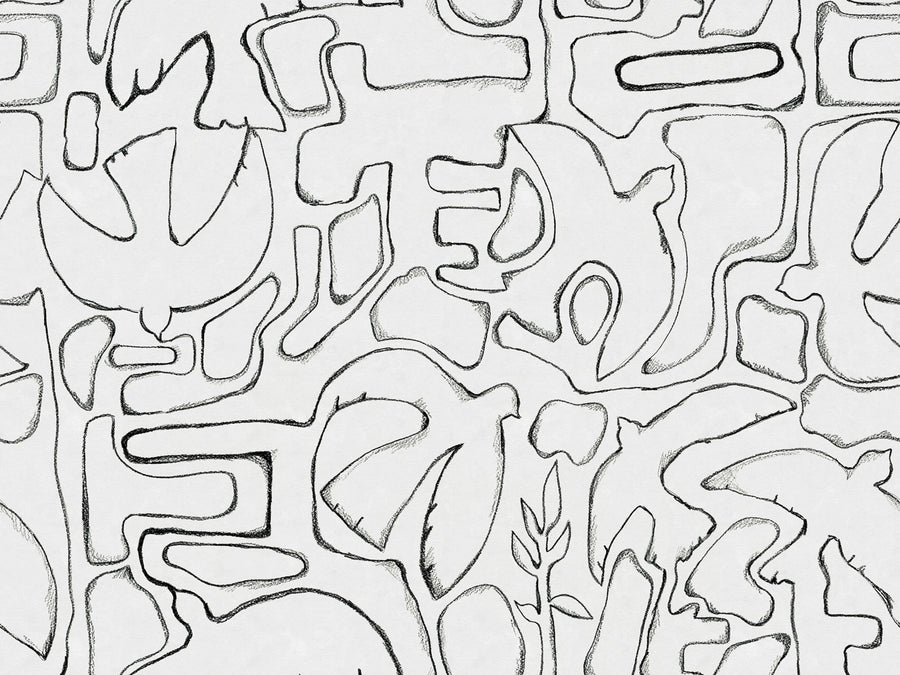 Peaceful, Black & White Mural Wallpaper