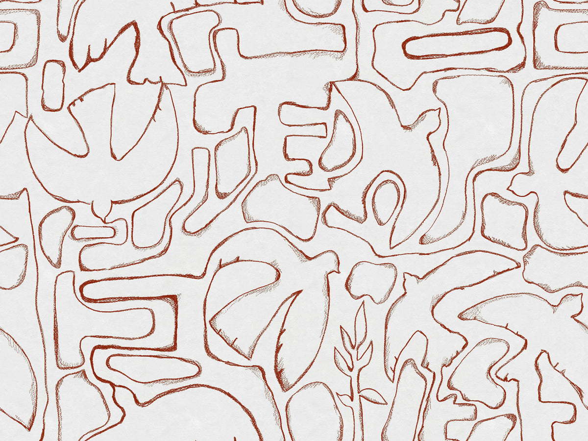Peaceful, Red Mural Wallpaper - pure wallpaper artwork