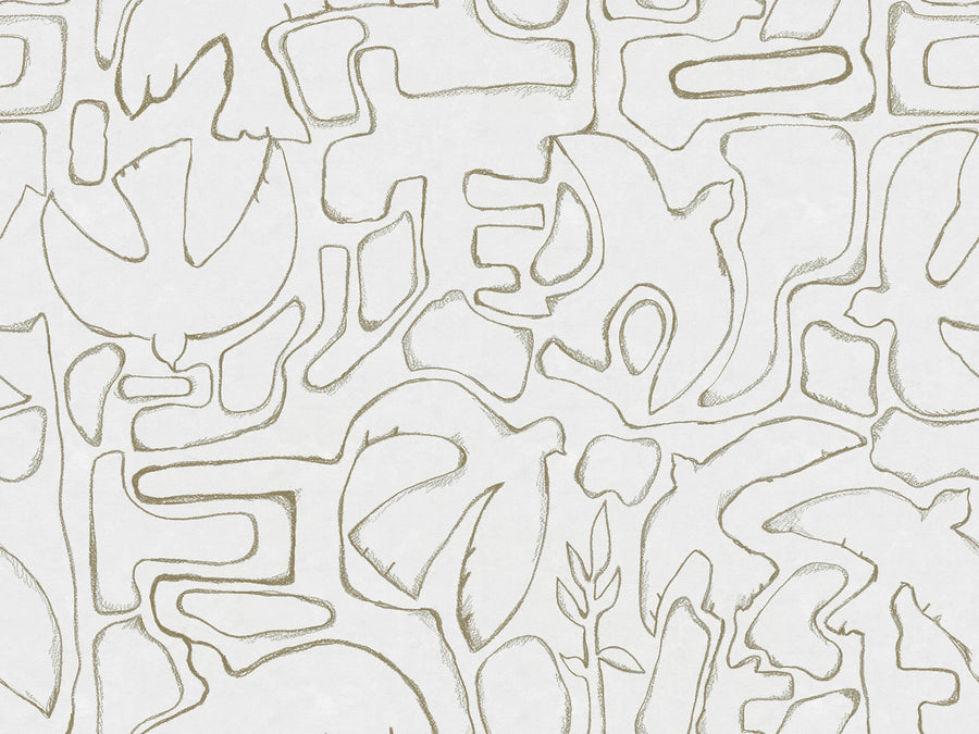 Peaceful, Beige Mural Wallpaper
