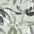 Lily Garden, Green Mural Wallpaper - pure wallpaper artwork