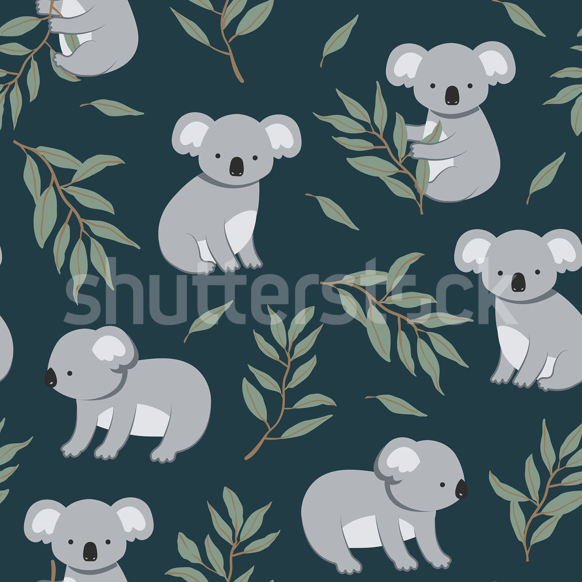 Koala Friends, Night Mural Wallpaper - pure wallpaper artwork