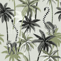Lemur Palms, Green Mural Wallpaper - pure wallpaper artwork