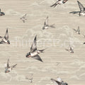 Swallow Sky, Beige Mural Wallpaper - pure wallpaper artwork