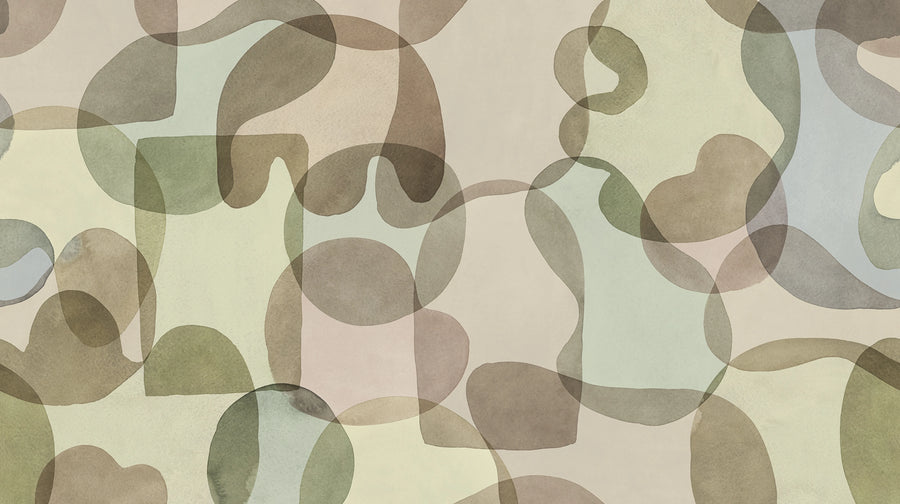 Overlap, Pastel Mural Wallpaper