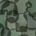 Overlap, Green Mural Wallpaper - pure wallpaper artwork