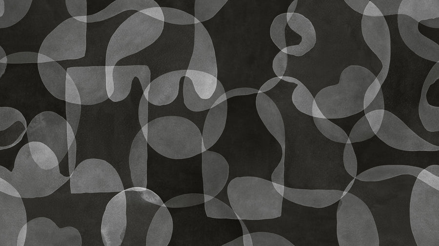 Overlap, Dark Mural Wallpaper