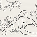 Lush Lines, Black & White Mural Wallpaper - pure wallpaper artwork