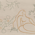 Lush Lines, Orange & Green Mural Wallpaper - pure wallpaper artwork