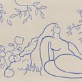 Lush Lines, Light Blue Mural Wallpaper - pure wallpaper artwork