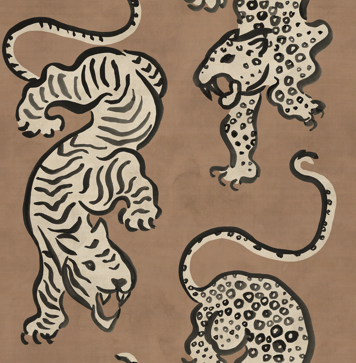 Ink Tiger, Rust Mural Wallpaper - pure wallpaper artwork