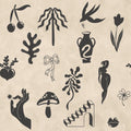 Symbolic Tales, Black Mural Wallpaper - pure wallpaper artwork