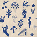 Symbolic Tales, Blue Mural Wallpaper - pure wallpaper artwork