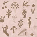 Symbolic Tales, Pink Mural Wallpaper - pure wallpaper artwork