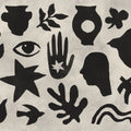 Symbolic, Black & Beige Mural Wallpaper - pure wallpaper artwork